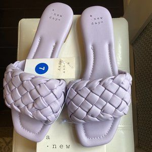 Women's Carissa Woven Slide Sandals - A New Day - Lavender